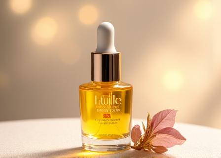 Flacon d'Huile Cuticules Fortifiante avec des fleurs